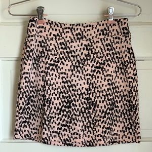 Nude and black skirt